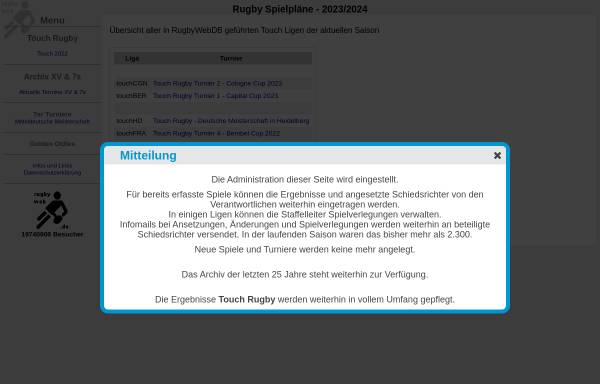 Vorschau von www.rugbyweb.de, Rugby Web