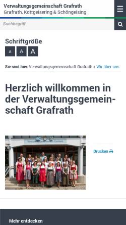 Vorschau der mobilen Webseite www.grafrath.de, Gemeinde Grafrath