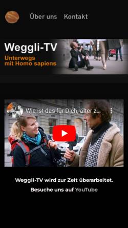 Vorschau der mobilen Webseite weggli-tv.com, Weggli-TV