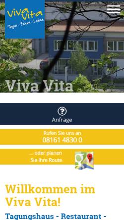 Vorschau der mobilen Webseite www.vivavita-fs.de, Viva Vita