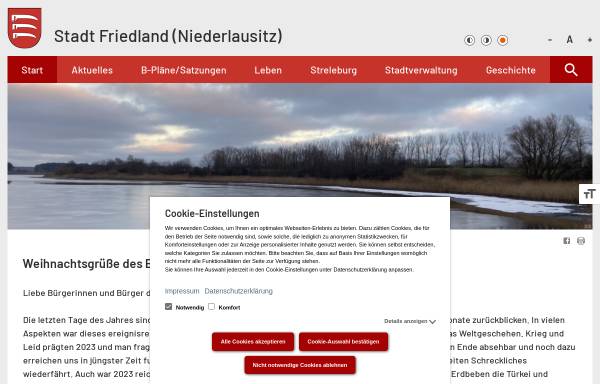 Vorschau von www.friedland-nl.de, Stadt Friedland (Niederlausitz)