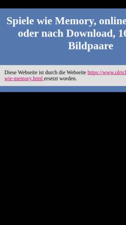 Vorschau der mobilen Webseite www.ulrich-willmes.de, Gedächtnis-Games