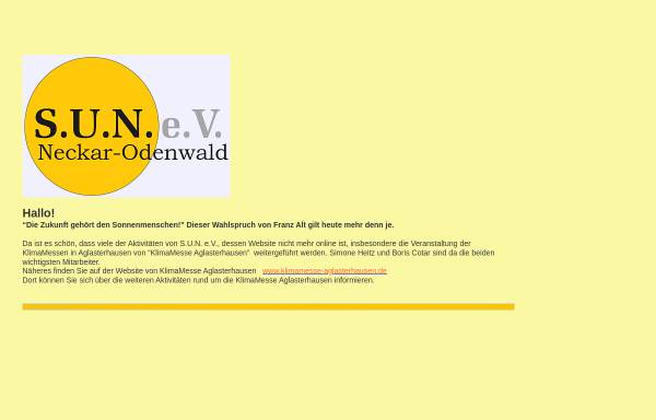 Vorschau von www.sun-ev.de, Solarverein für erneuerbare Energien Neckar-Odenwald