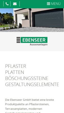 Vorschau der mobilen Webseite www.ebenseer.at, Ebenseer Betonwerke GmbH & Co. KG