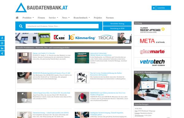 Vorschau von www.bdb.at, Österreichische Baudatenbank