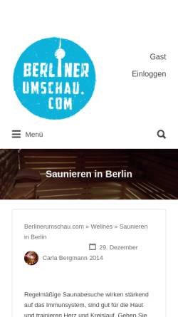 Vorschau der mobilen Webseite dahlemer-sauna.de, Dahlemer Sauna