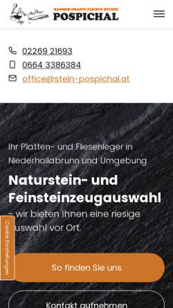 Vorschau der mobilen Webseite www.marmorheizungen.at, Pospichal Marmor Granit