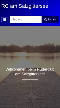 Vorschau der mobilen Webseite www.rc-am-salzgittersee.de, Ruderclub am Salzgittersee e.V.