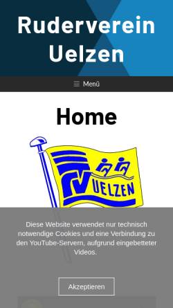 Vorschau der mobilen Webseite www.rv-uelzen.de, Ruderverein Uelzen e.V.