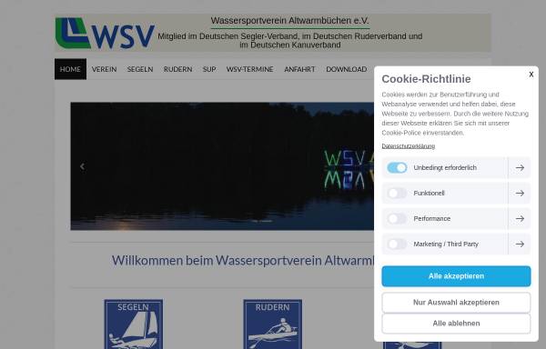 Vorschau von www.wsv-altwarmbuechen.de, Wassersportverein Alwarmbüchen e.V.