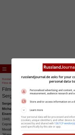 Vorschau der mobilen Webseite www.russlandjournal.de, RusslandJournal.de