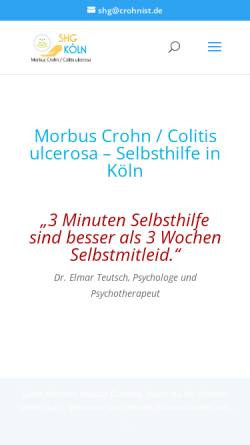 Vorschau der mobilen Webseite crohnist.de, Selbsthilfegruppe Crohnist, Köln