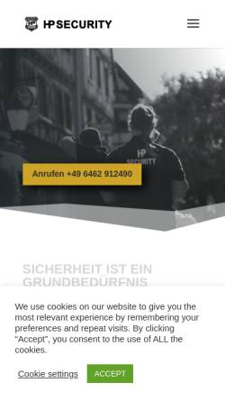 Vorschau der mobilen Webseite www.hp-security.de, HP Security Germany