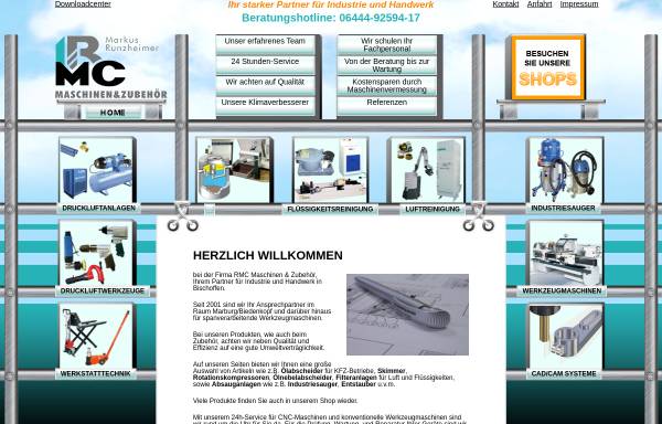 Vorschau von www.rmc-service.de, RMC - Maschinen & Zubehör