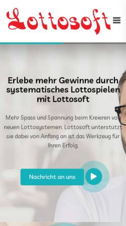 Vorschau der mobilen Webseite www.lottosoft.de, Modun Lottosoft, Detlef Kleinfelder