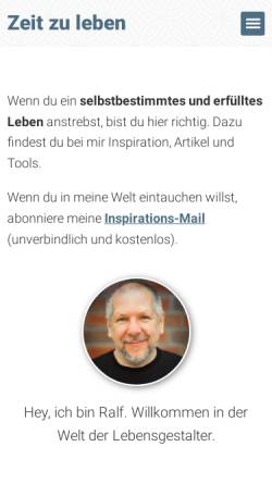 Vorschau der mobilen Webseite www.zeitzuleben.de, Zeit zu leben