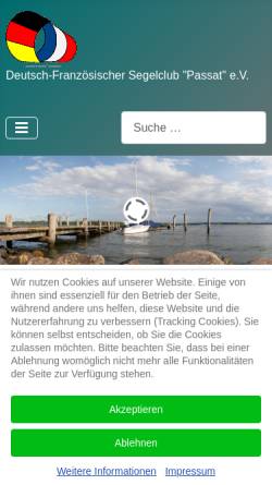 Vorschau der mobilen Webseite www.dfsc.de, DFSC - Deutsch-Französicher Segelclub -Passat- e.V.