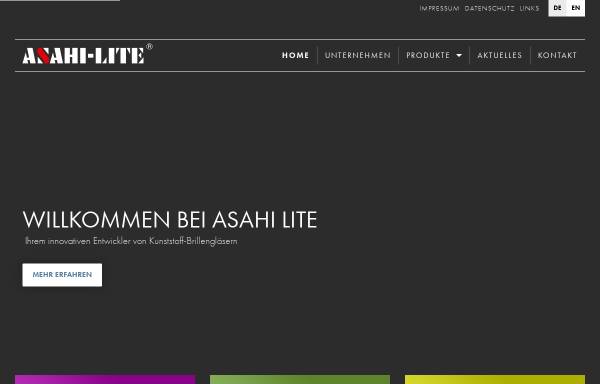 Vorschau von asahi-lite.de, Asahi-Lite Optical (Europe) GmbH