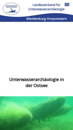 Vorschau der mobilen Webseite www.uwa-mv.de, Landesverband für Unterwasserarchäologie Mecklenburg-Vorpommern e.V.