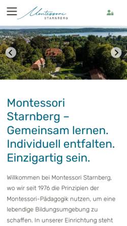 Vorschau der mobilen Webseite www.montessori-starnberg.de, Montessori Schule und Kindergarten