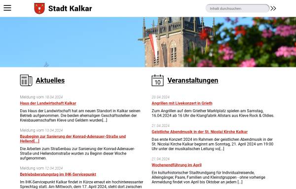 Vorschau von www.kalkar.de, Kalkar