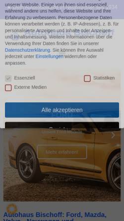 Vorschau der mobilen Webseite www.ford-bischoff.de, Autohaus Ford Bischoff GmbH