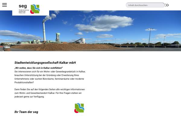 Vorschau von www.seg-kalkar.de, Stadtentwicklungsgesellschaft Kalkar mbH (SEG)