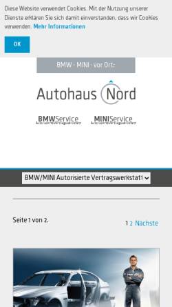 Vorschau der mobilen Webseite www.autohaus-nord.sh, Autohaus Nord GmbH