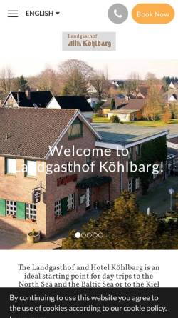 Vorschau der mobilen Webseite www.koehlbarg.de, Landgasthof Köhlbarg