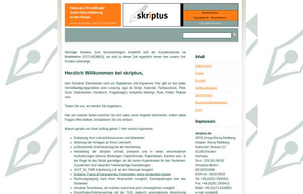 Vorschau von www.skriptus.de, S F P S - Wissenschaftlicher Fachverlag