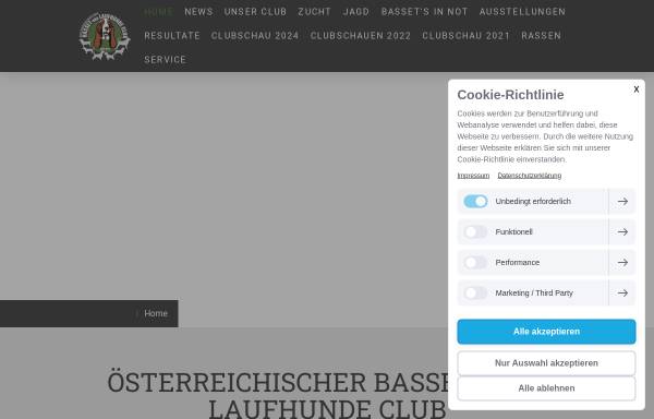 Vorschau von www.bassetclub.at, Österreichischer Basset- und Laufhunde-Club
