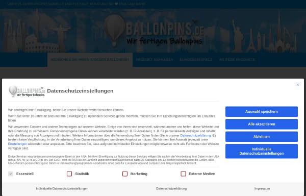 Vorschau von www.ballonpins.de, Der Ballonpin