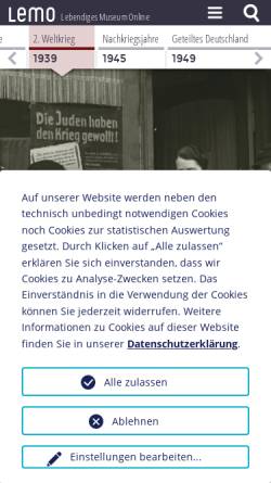 Vorschau der mobilen Webseite www.dhm.de, Alltagsleben 1939 - 1945