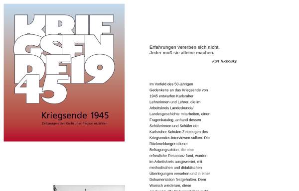 Vorschau von www.grochowiak.de, Kriegsende 1945 - Karlsruher Zeitzeugen berichten