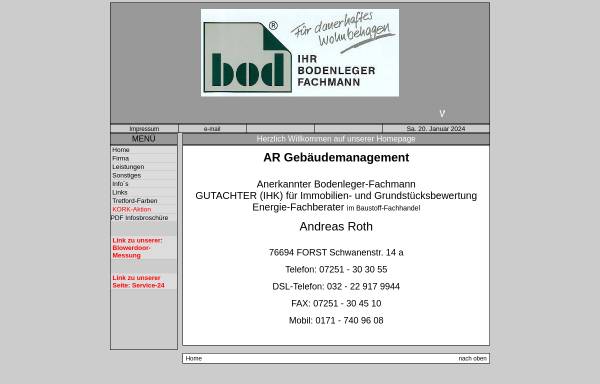 Vorschau von www.bodroth.de, Bodenleger Andreas Roth