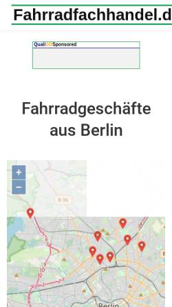 Vorschau der mobilen Webseite fahrradfachhandel.de, Fahrradfachhandel Johann Klemm