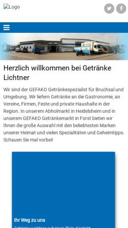 Vorschau der mobilen Webseite www.getraenke-duhm.de, Getränke Duhm