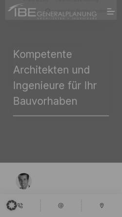 Vorschau der mobilen Webseite ibe-gmbh.de, Ingenieurbüro F. Eberhard GmbH
