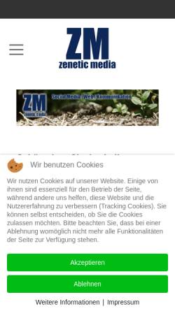 Vorschau der mobilen Webseite www.zenetic-media.de, Zenetic Media
