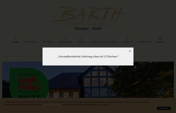 Vorschau von hotelweingut-barth.de, Hotel Weingut Barth