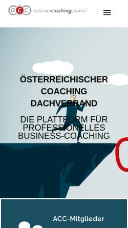 Vorschau der mobilen Webseite coachingdachverband.at, Austrian Coaching Council - Österreichischer Coachingdachverband