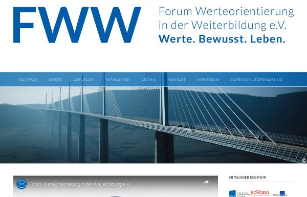 Vorschau von www.forumwerteorientierung.de, Forum Werteorientierung in der Weiterbildung e.V. - Klaus Dannenberg