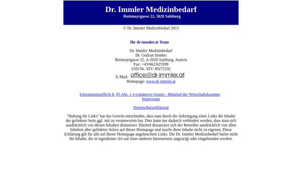 Vorschau von www.dr-immler.at, Dr. Immler Medizinbedarf, Inh. Dr. Gudrun Immler