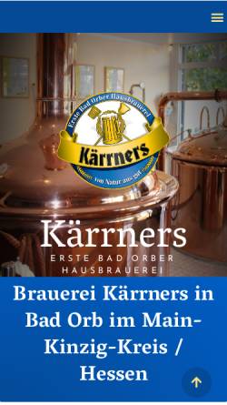 Vorschau der mobilen Webseite www.kaerrners.de, Kärrners Hausbrauerei