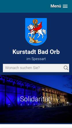 Vorschau der mobilen Webseite stadt-bad-orb.de, Stadt Bad Orb