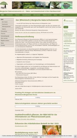 Vorschau der mobilen Webseite bergischer-naturschutzverein.de, Bergischer Naturschutzverein e.V. (RBN)