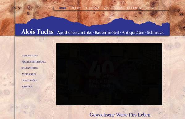 Vorschau von www.bauernmoebel-fuchs.de, Alois Fuchs - Antiquitäten Bauernmöbel