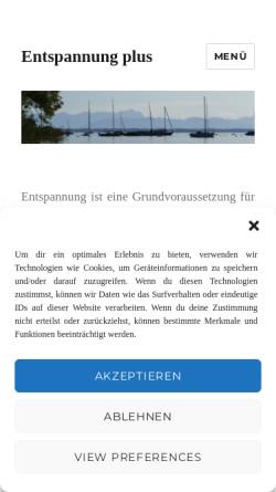 Vorschau der mobilen Webseite www.entspannung-plus.de, Entspannung plus