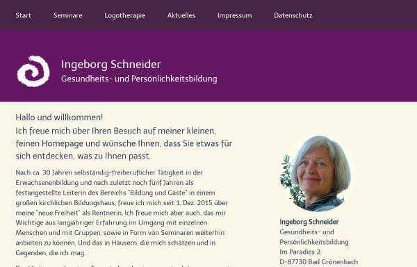 Vorschau von www.ingeborg-schneider.de, Ingeborg Schneider