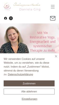 Vorschau der mobilen Webseite www.daniela.girg.de, Praxis für ganzheitliches Stressmanagement